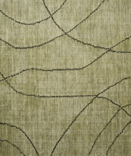 Abstract Art Olive Color Handloom Rug