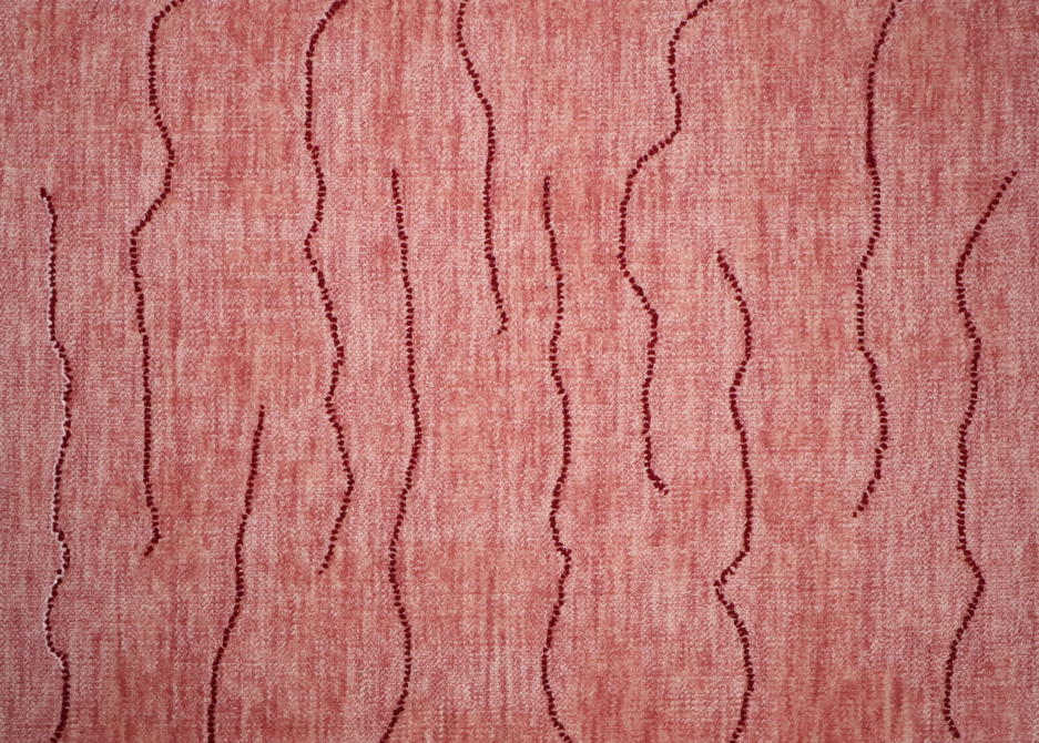 Abstract Art Pink Color Handloom Rug